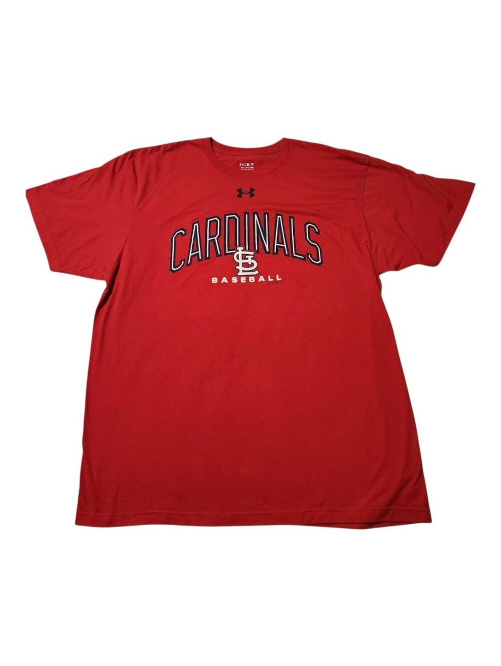 Under Armour MLB St Louis Cardinals Baseball  Tee Shirt Mens 2XL Red HeatGear